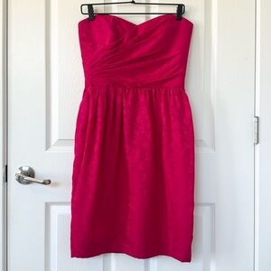 Vintage 100% Silk Pink Sweetheart Strapless Dress